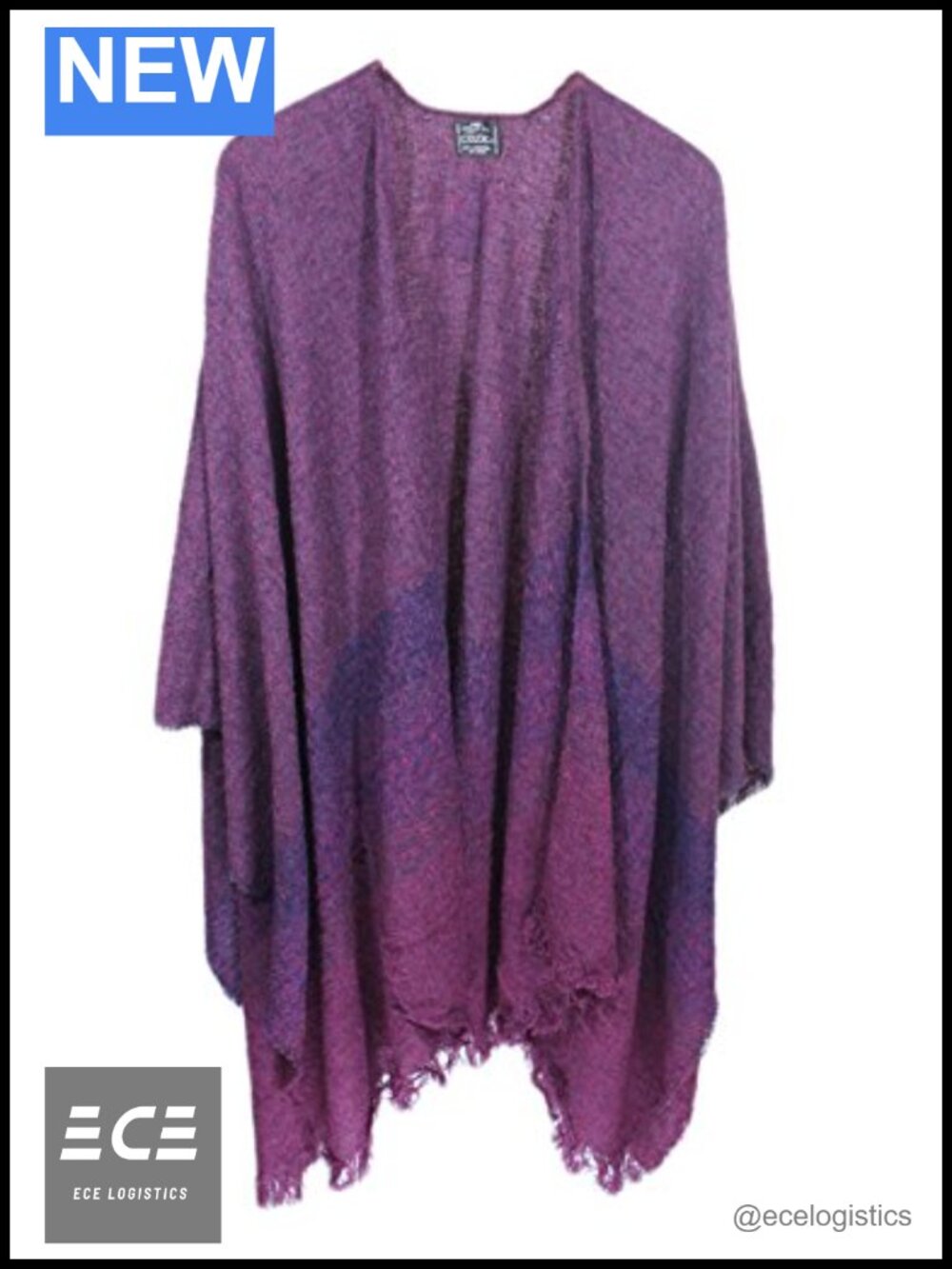 Kerry Woollen Mills Ruana 100% Wool Wrap Made in Ireland